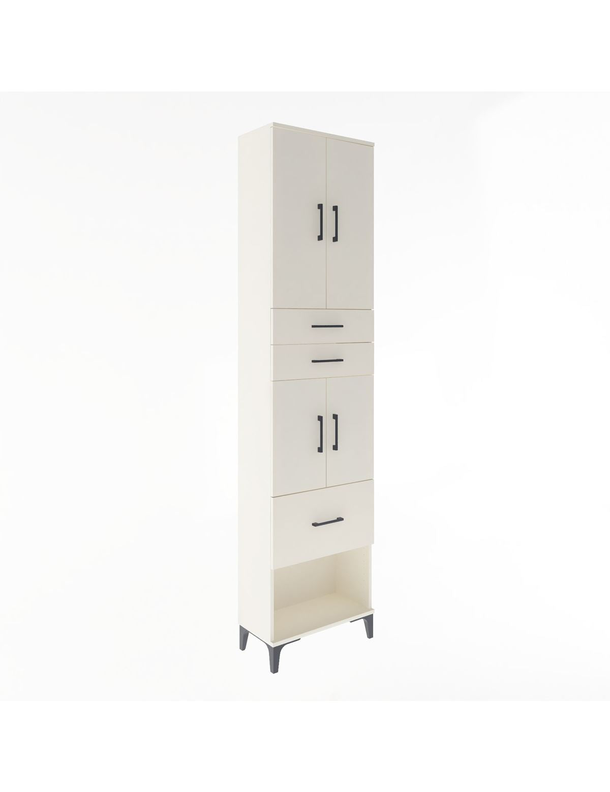 Arges Dolap 4 Raflı 3 Çekmeceli 4 Kapaklı 60x30x243 Aytaşı-Aytaşı