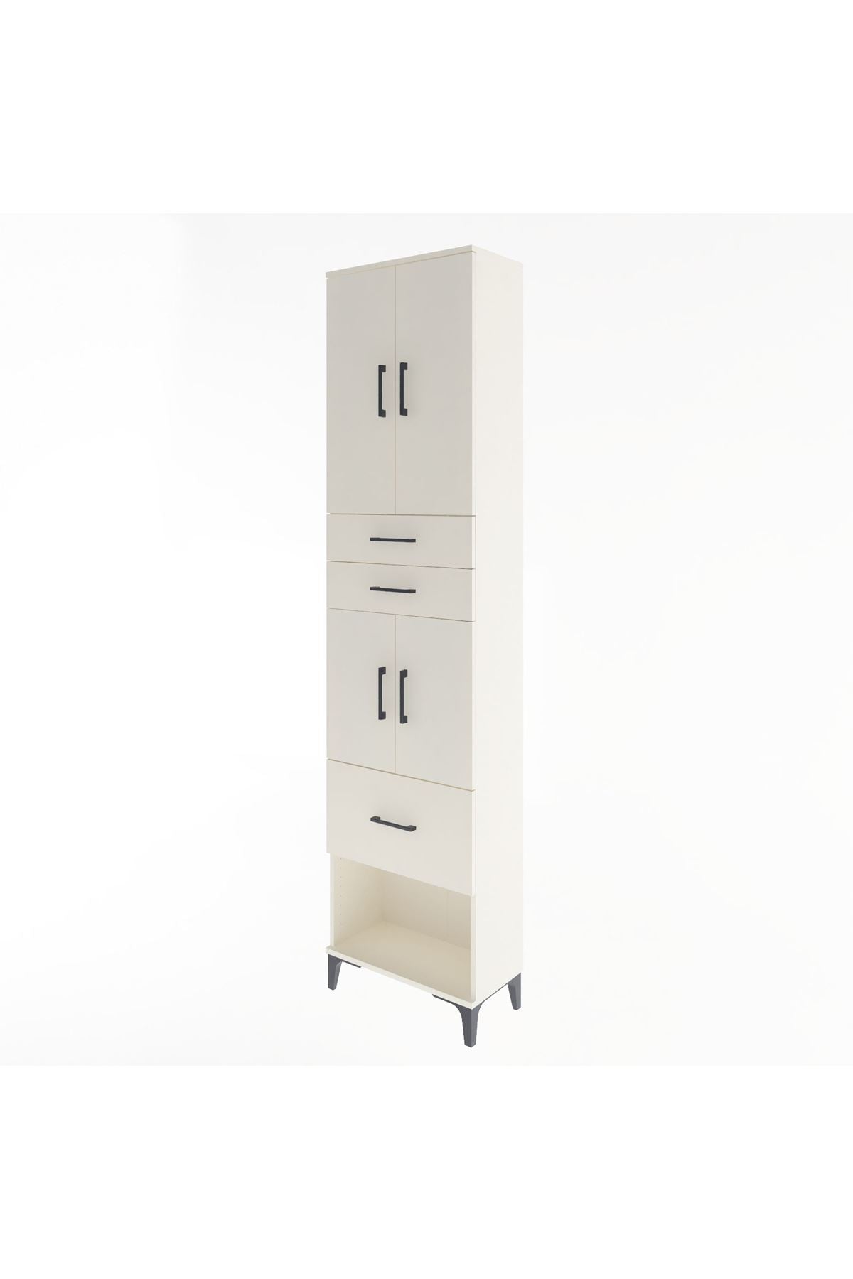 Arges Dolap 4 Raflı 3 Çekmeceli 4 Kapaklı 60x30x243 Aytaşı-Aytaşı