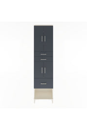 Arges Dolap 4 Raflı 3 Çekmeceli 4 Kapaklı 60x30x243 Aytaşı-Antrasit