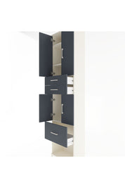 Arges Dolap 4 Raflı 3 Çekmeceli 4 Kapaklı 60x30x243 Aytaşı-Antrasit