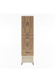 Arges Dolap 4 Raflı 3 Çekmeceli 4 Kapaklı 60x30x243 Aytaşı-Çam