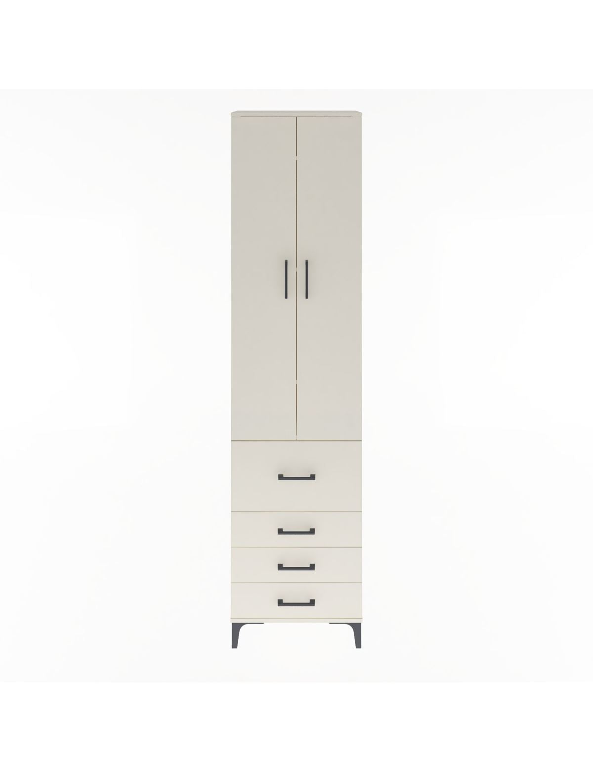 Arges Dolap 4 Raflı 4 Çekmeceli 2 Kapaklı 60x30x243 Aytaşı-Aytaşı