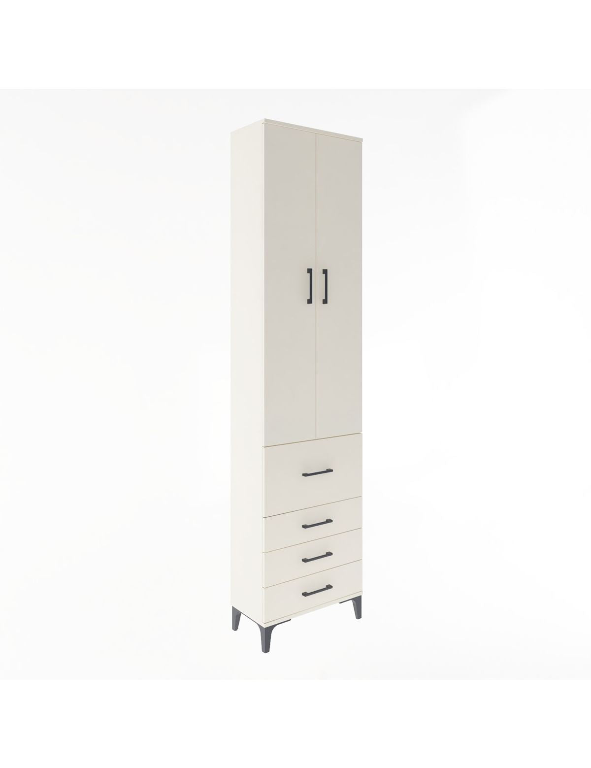 Arges Dolap 4 Raflı 4 Çekmeceli 2 Kapaklı 60x30x243 Aytaşı-Aytaşı