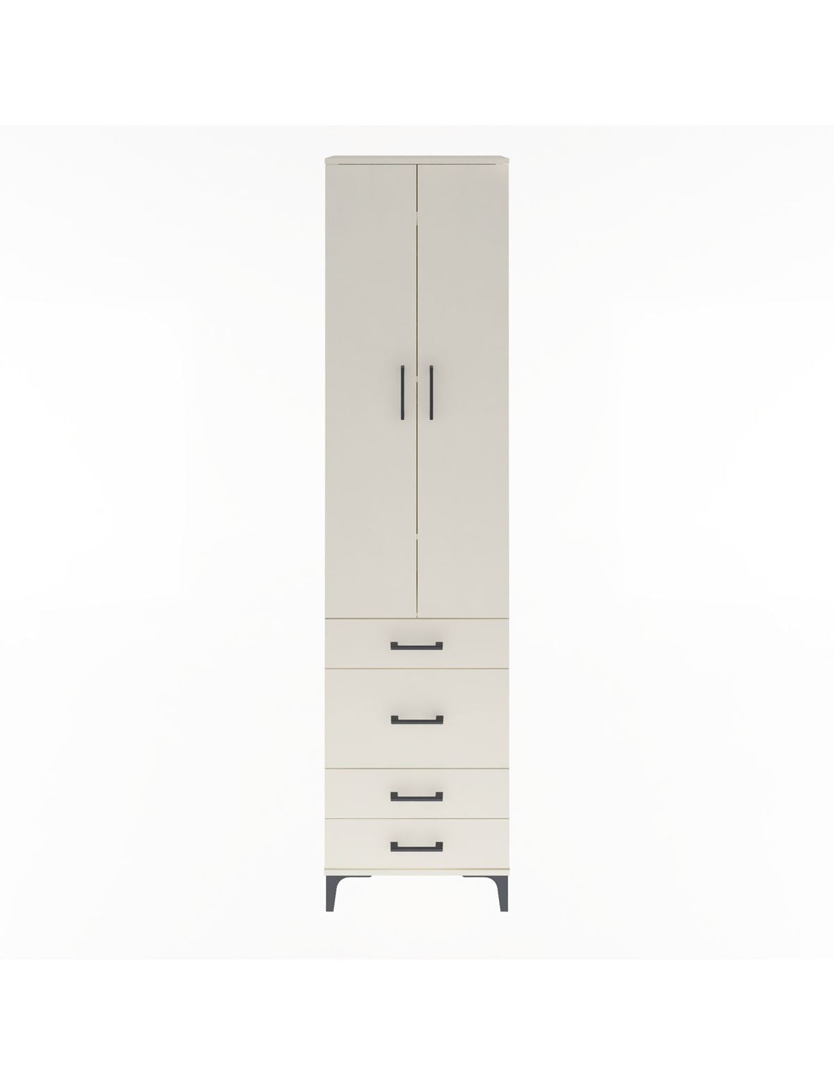 Arges Dolap 4 Raflı 4 Çekmeceli 2 Kapaklı 60x30x243 Aytaşı-Aytaşı