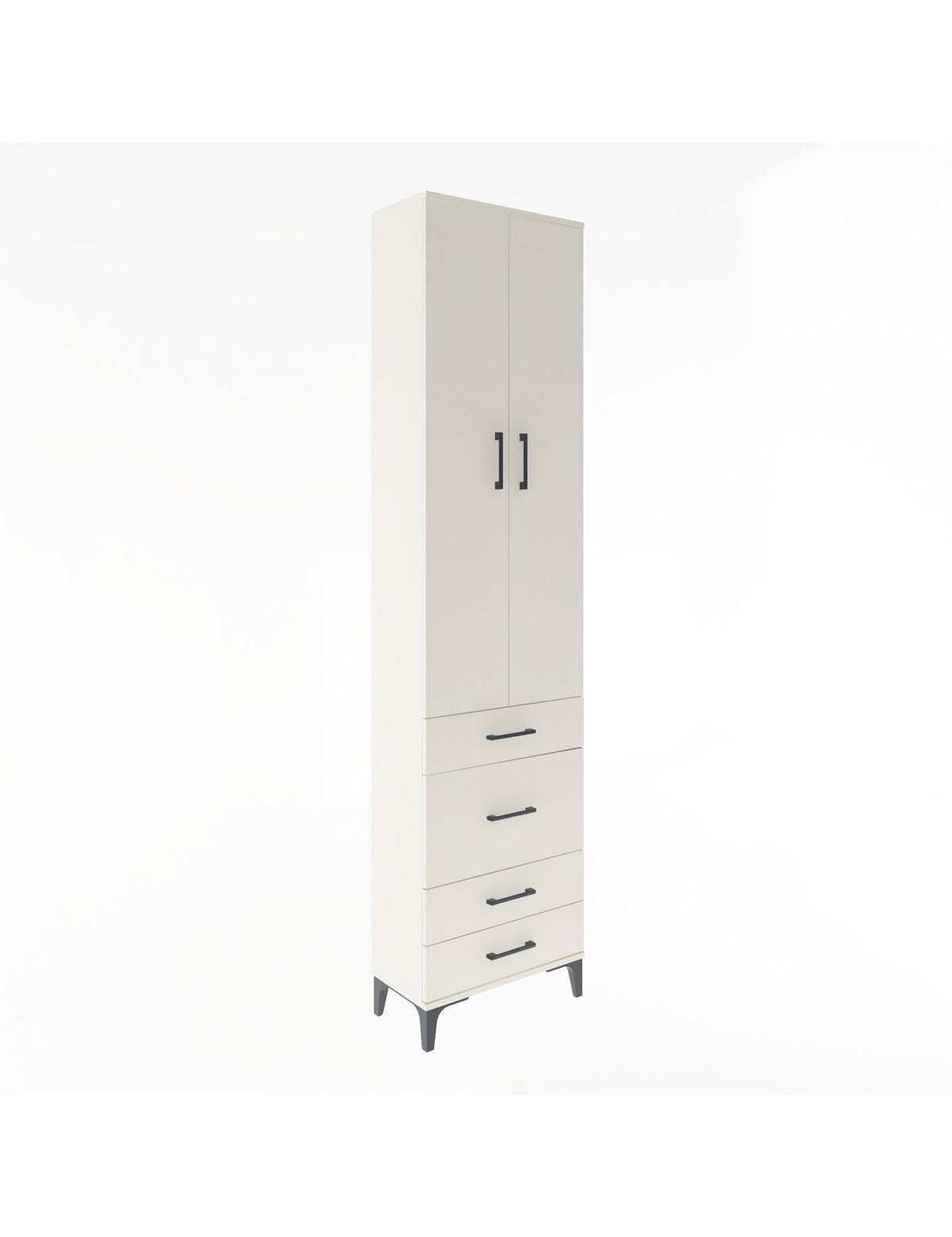 Arges Dolap 4 Raflı 4 Çekmeceli 2 Kapaklı 60x30x243 Aytaşı-Aytaşı