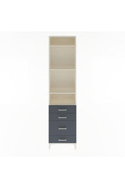 Arges Dolap 4 Raflı 4 Çekmeceli 60x30x243 Aytaşı-Antrasit