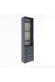 Arges Dolap 4 Raflı 4 Çekmeceli 60x30x243 Antrasit-Antrasit