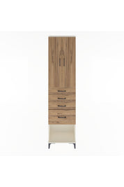 Arges Dolap 3 Raflı 4 Çekmeceli 2 Kapaklı 60x30x243 - S32M025V3A