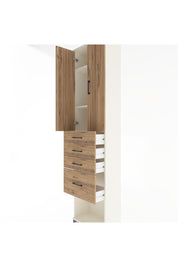 Arges Dolap 3 Raflı 4 Çekmeceli 2 Kapaklı 60x30x243 Aytaşı-Çam