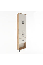 Arges Dolap 3 Raflı 4 Çekmeceli 2 Kapaklı 60x30x243 - S32M025V7A