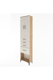 Arges Dolap 3 Raflı 4 Çekmeceli 2 Kapaklı 60x30x243 - S32M025V7A