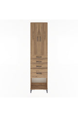 Arges Dolap 3 Raflı 4 Çekmeceli 2 Kapaklı 60x30x243