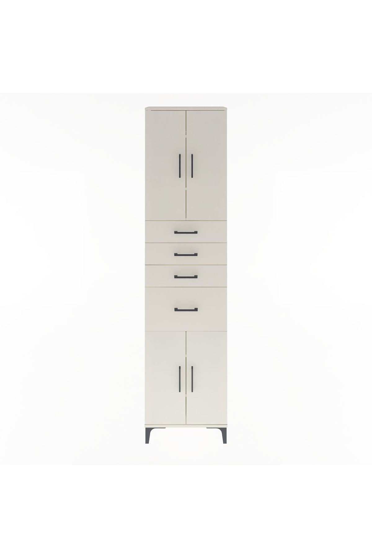 Arges Dolap 5 Raflı 4 Çekmeceli 4 Kapaklı 60x30x243 Aytaşı-Aytaşı