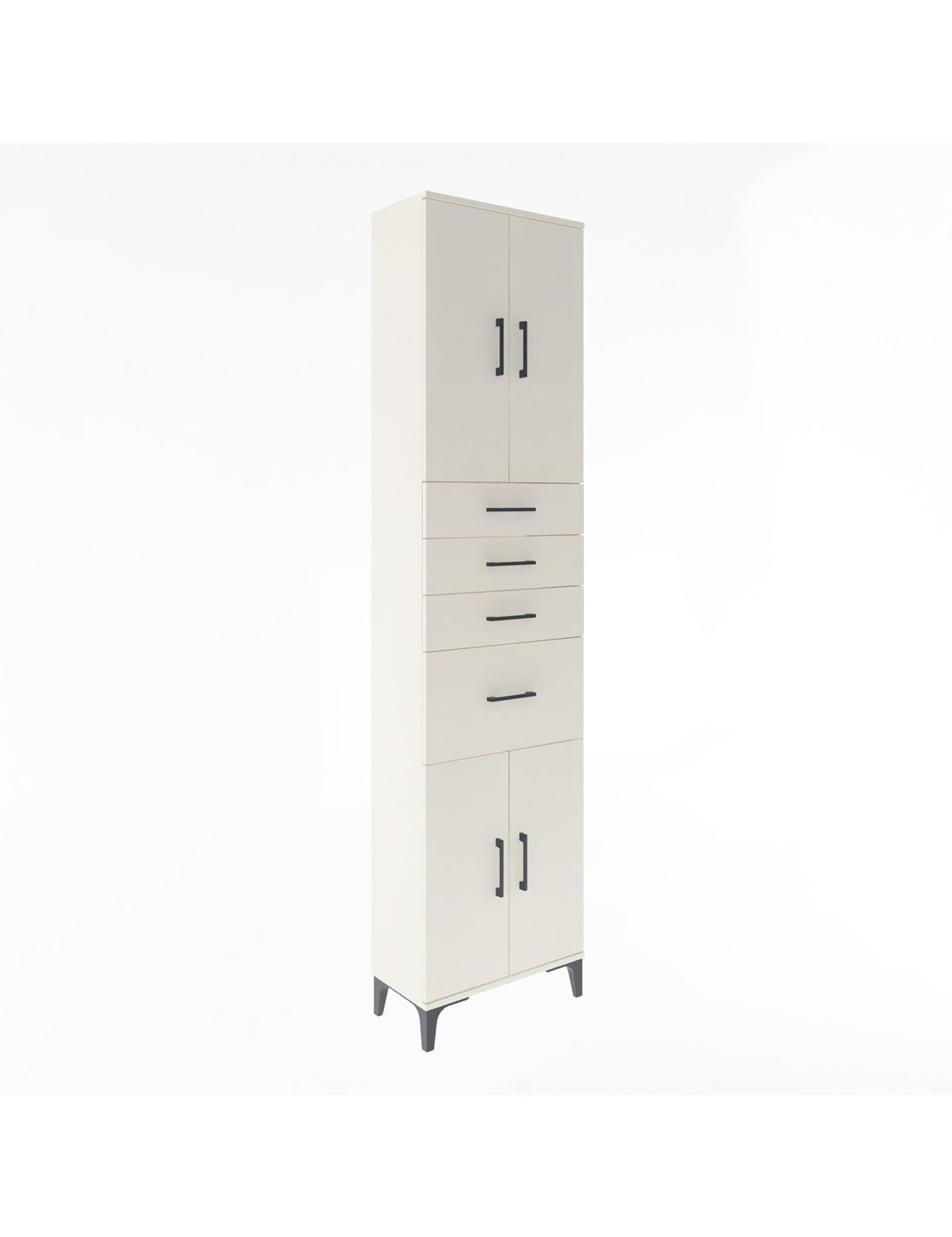 Arges Dolap 5 Raflı 4 Çekmeceli 4 Kapaklı 60x30x243 Aytaşı-Aytaşı