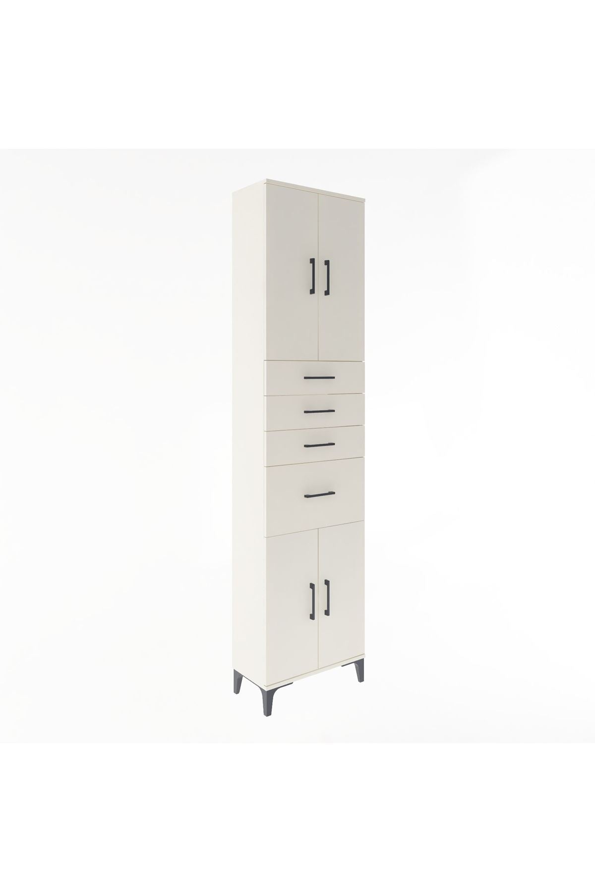 Arges Dolap 5 Raflı 4 Çekmeceli 4 Kapaklı 60x30x243 Aytaşı-Aytaşı