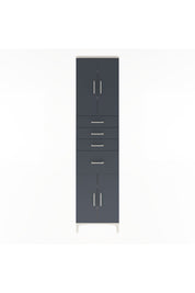 Arges Dolap 5 Raflı 4 Çekmeceli 4 Kapaklı 60x30x243 Aytaşı-Antrasit