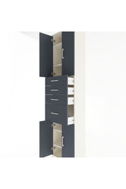 Arges Dolap 5 Raflı 4 Çekmeceli 4 Kapaklı 60x30x243 Aytaşı-Antrasit