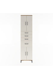 Arges Dolap 5 Raflı 4 Çekmeceli 4 Kapaklı 60x30x243 Çam-Aytaşı
