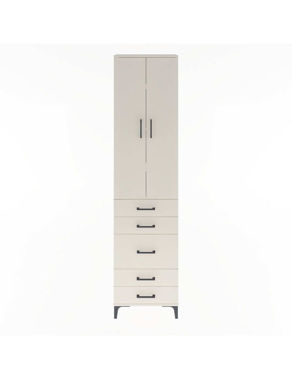 Arges Dolap 4 Raflı 5 Çekmeceli 2 Kapaklı 60x30x243 Aytaşı-Aytaşı