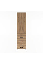 Arges Dolap 4 Raflı 5 Çekmeceli 2 Kapaklı 60x30x243 Aytaşı-Çam