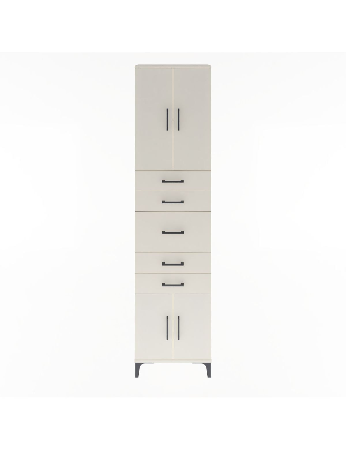 Arges Dolap 2 Raflı 5 Çekmeceli 4 Kapaklı 60x30x243 Aytaşı-Aytaşı