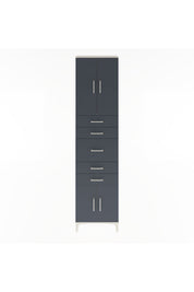 Arges Dolap 2 Raflı 5 Çekmeceli 4 Kapaklı 60x30x243 Aytaşı-Antrasit