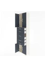 Arges Dolap 2 Raflı 5 Çekmeceli 4 Kapaklı 60x30x243 - S32M029V2A