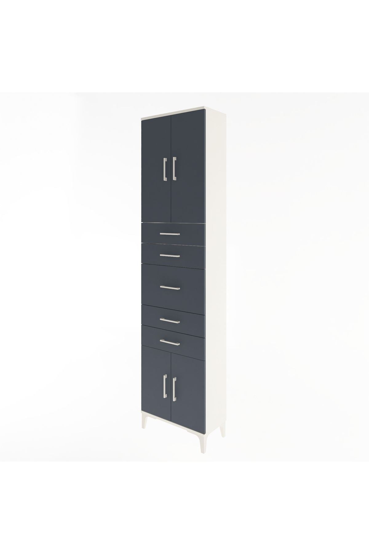 Arges Dolap 2 Raflı 5 Çekmeceli 4 Kapaklı 60x30x243 - S32M029V2A