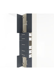 Arges Dolap 2 Raflı 5 Çekmeceli 4 Kapaklı 60x30x243 Aytaşı-Antrasit