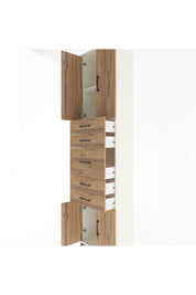 Arges Dolap 2 Raflı 5 Çekmeceli 4 Kapaklı 60x30x243 Aytaşı-Çam