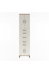 Arges Dolap 2 Raflı 5 Çekmeceli 4 Kapaklı 60x30x243