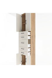 Arges Dolap 2 Raflı 5 Çekmeceli 4 Kapaklı 60x30x243 - S32M029V7A