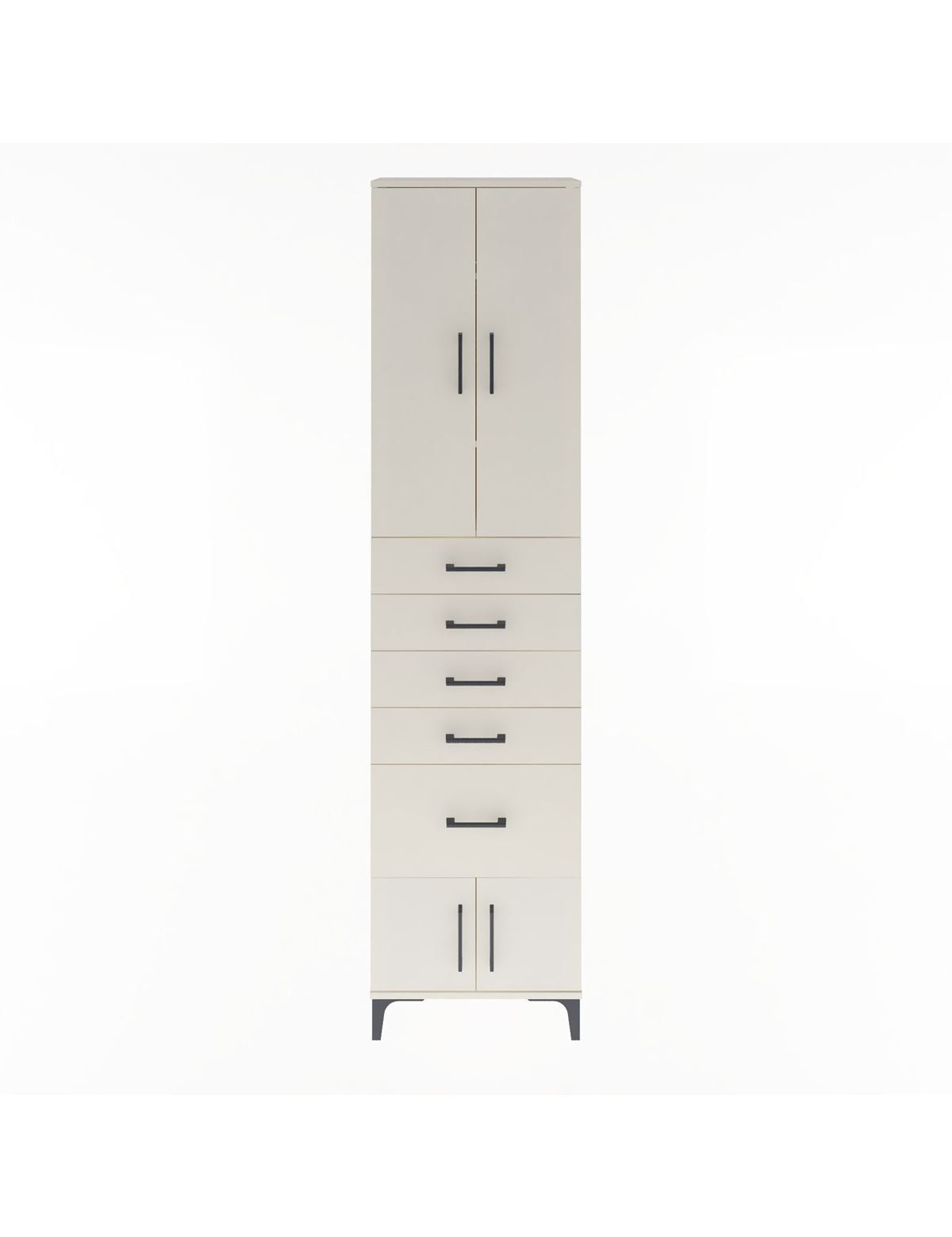 Arges Dolap 3 Raflı 5 Çekmeceli 4 Kapaklı 60x30x243 Aytaşı-Aytaşı