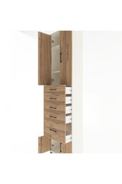 Arges Dolap 3 Raflı 5 Çekmeceli 4 Kapaklı 60x30x243 Aytaşı-Çam