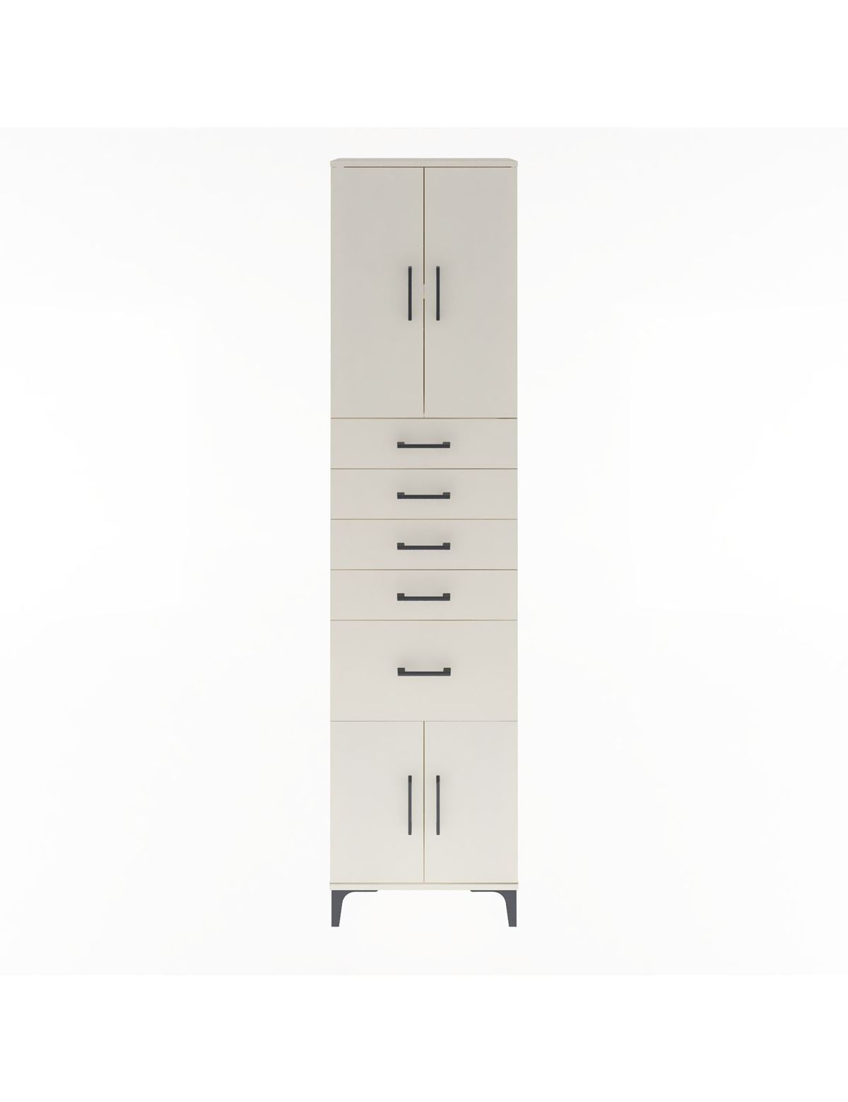 Arges Dolap 2 Raflı 5 Çekmeceli 4 Kapaklı 60x30x243 Aytaşı-Aytaşı