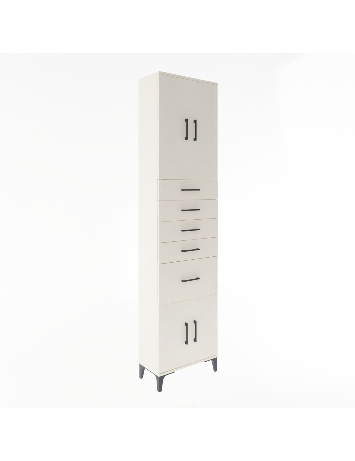 Arges Dolap 2 Raflı 5 Çekmeceli 4 Kapaklı 60x30x243 Aytaşı-Aytaşı