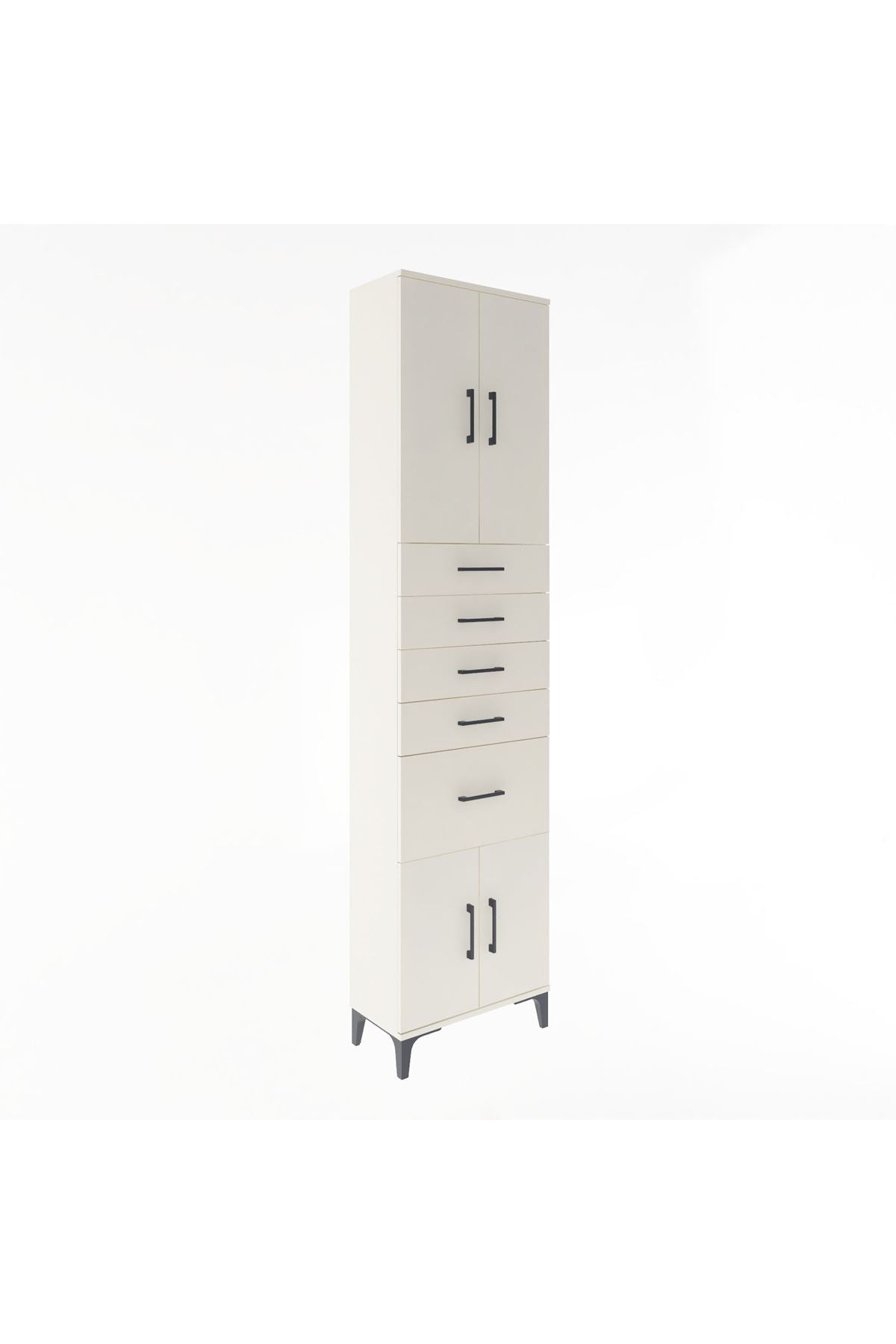 Arges Dolap 2 Raflı 5 Çekmeceli 4 Kapaklı 60x30x243 Aytaşı-Aytaşı