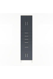 Arges Dolap 2 Raflı 5 Çekmeceli 4 Kapaklı 60x30x243 Aytaşı-Antrasit