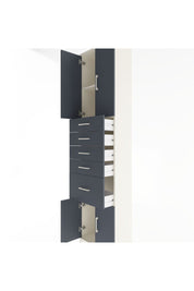 Arges Dolap 2 Raflı 5 Çekmeceli 4 Kapaklı 60x30x243 Aytaşı-Antrasit