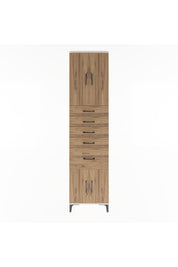 Arges Dolap 2 Raflı 5 Çekmeceli 4 Kapaklı 60x30x243 Aytaşı-Çam