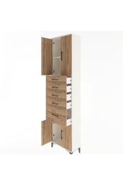 Arges Dolap 2 Raflı 5 Çekmeceli 4 Kapaklı 60x30x243 Aytaşı-Çam