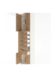 Arges Dolap 2 Raflı 5 Çekmeceli 4 Kapaklı 60x30x243 Aytaşı-Çam