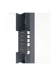 Arges Dolap 2 Raflı 5 Çekmeceli 4 Kapaklı 60x30x243 Antrasit-Antrasit