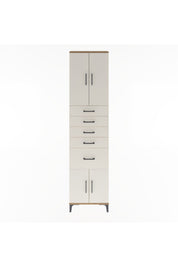 Arges Dolap 2 Raflı 5 Çekmeceli 4 Kapaklı 60x30x243 Çam-Aytaşı