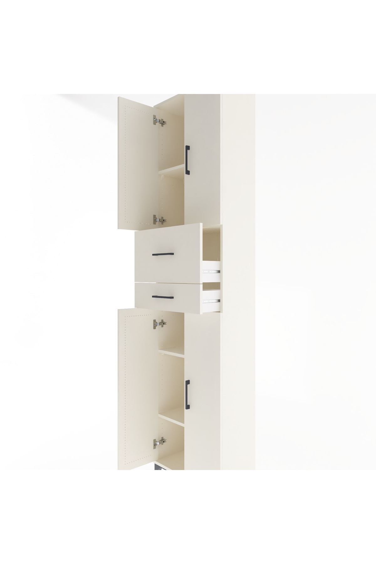 Arges Dolap 4 Raflı 2 Çekmeceli 4 Kapaklı 60x30x243 Aytaşı-Aytaşı