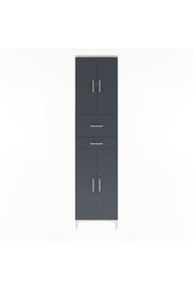 Arges Dolap 4 Raflı 2 Çekmeceli 4 Kapaklı 60x30x243 Aytaşı-Antrasit