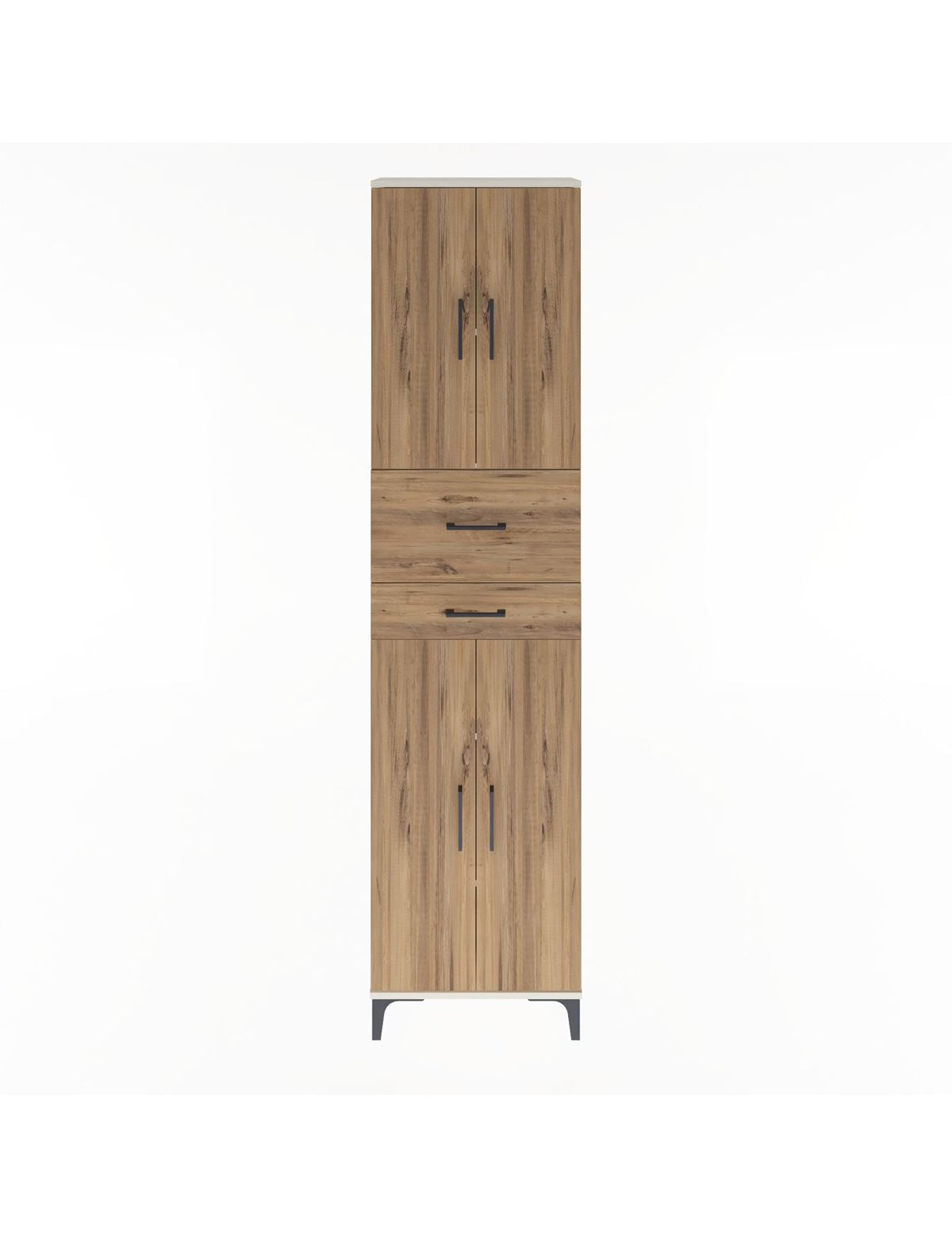 Arges Dolap 4 Raflı 2 Çekmeceli 4 Kapaklı 60x30x243 Aytaşı-Çam