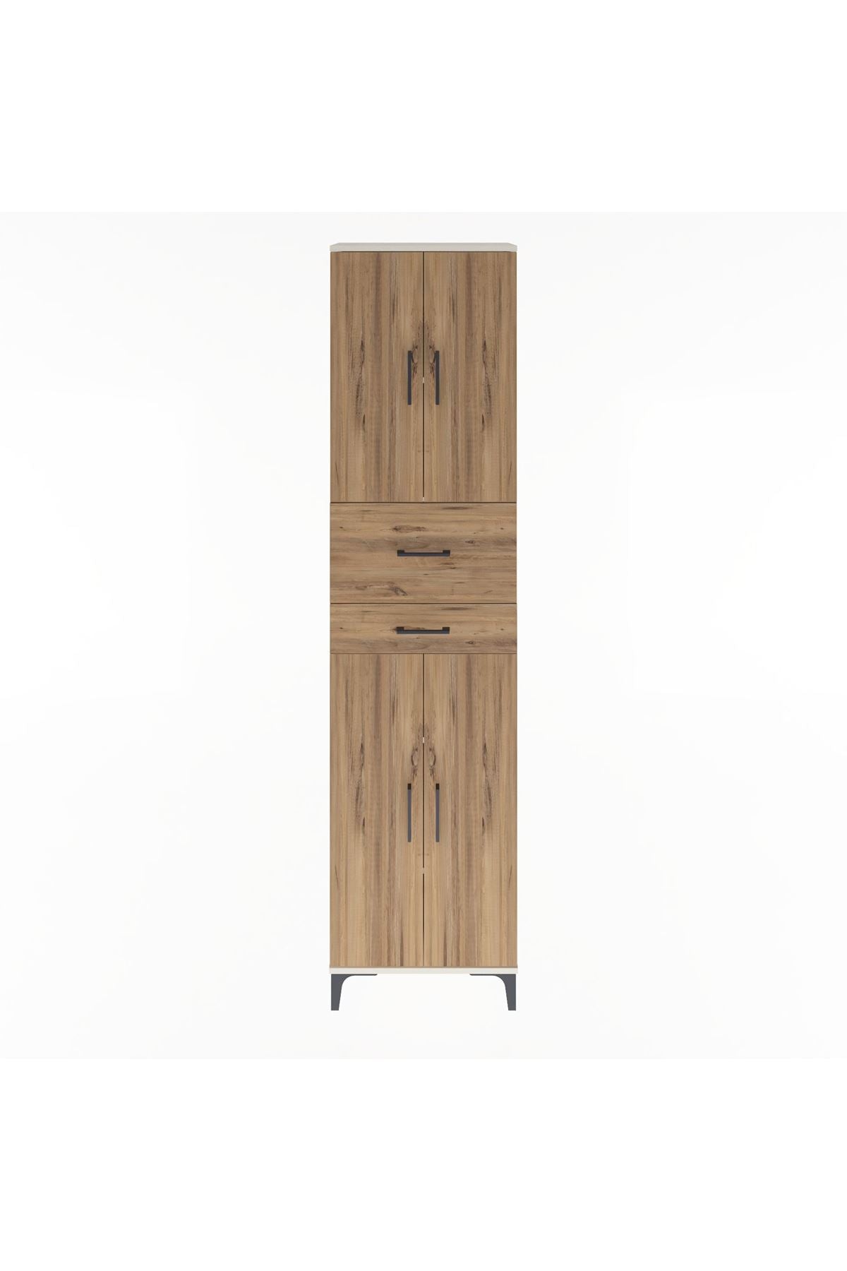 Arges Dolap 4 Raflı 2 Çekmeceli 4 Kapaklı 60x30x243 Aytaşı-Çam