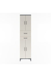 Arges Dolap 4 Raflı 2 Çekmeceli 4 Kapaklı 60x30x243 Antrasit-Aytaşı