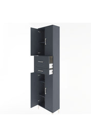 Arges Dolap 4 Raflı 2 Çekmeceli 4 Kapaklı 60x30x243 Antrasit-Antrasit